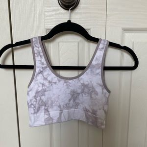 Ribbed Marble Sports Bra